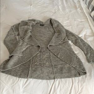 Grey cable sweater